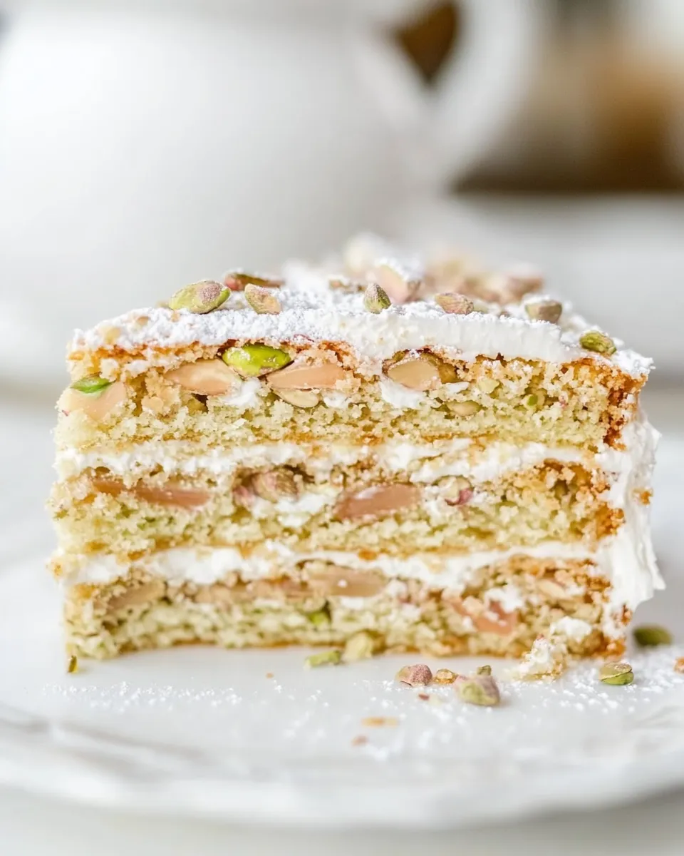 Classic Pistachio Crpe Cake image