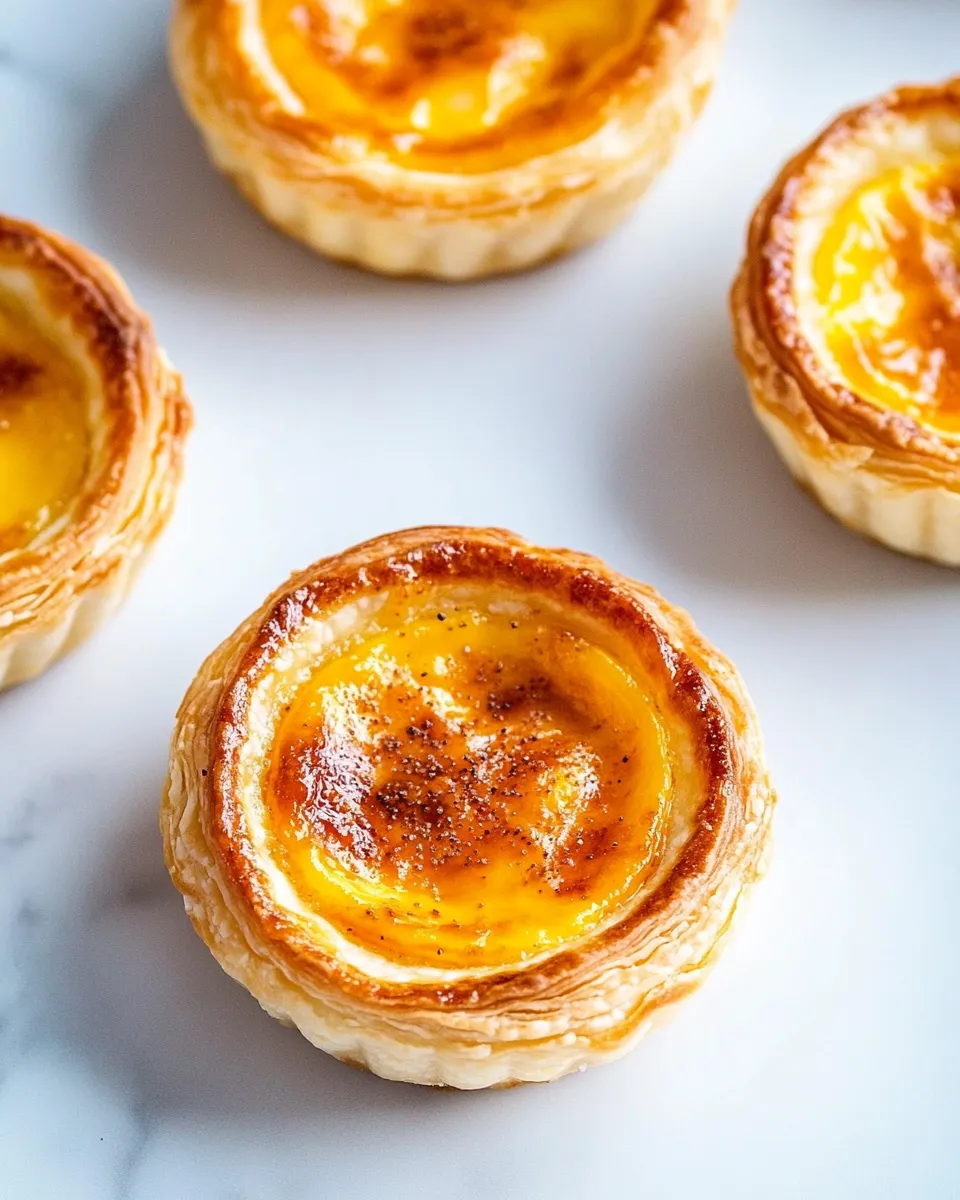 Delicious Portuguese Egg Tarts shot