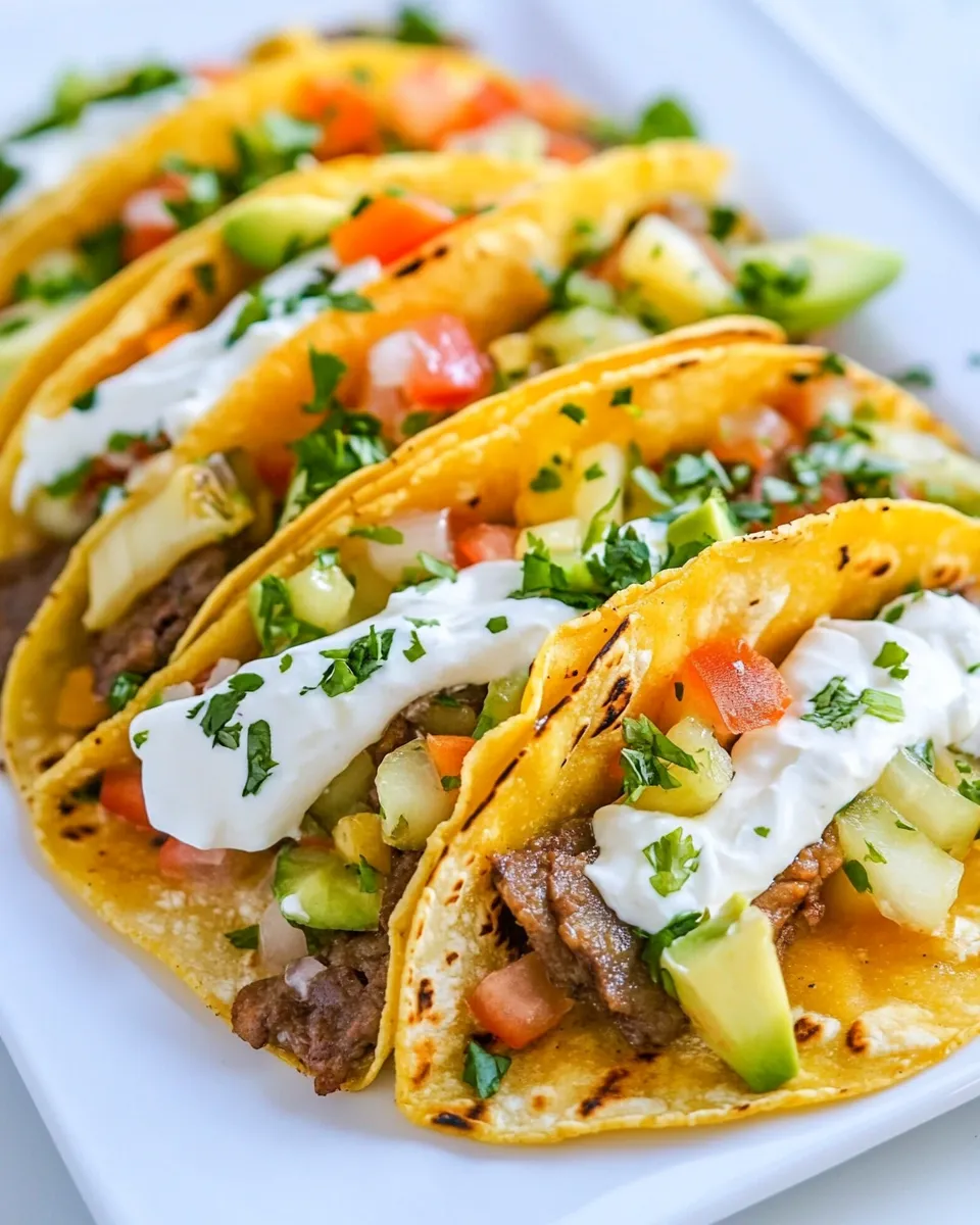 Delicious Potato Tacos food shot