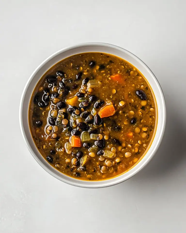 Homemade Protein Packed Black Bean and Lentil Soup photo