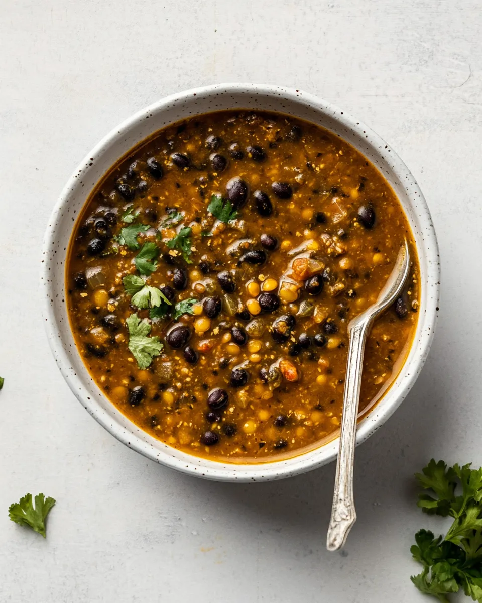 Easy Protein Packed Black Bean and Lentil Soup picture