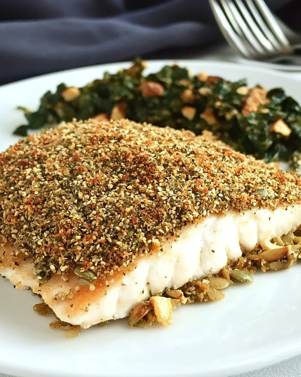 Homemade Pumpkin Seed Encrusted Baked Tilapia photo