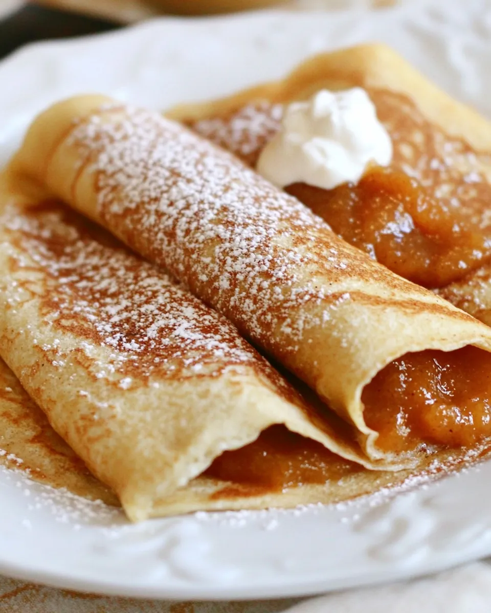 Easy Pumpkin Spiced Crepes with Pumpkin Butter image