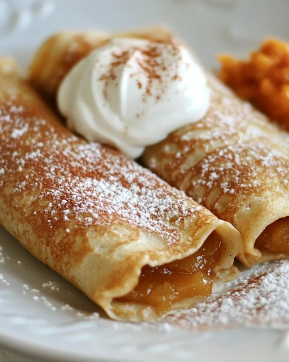 Classic Pumpkin Spiced Crepes with Pumpkin Butter shot