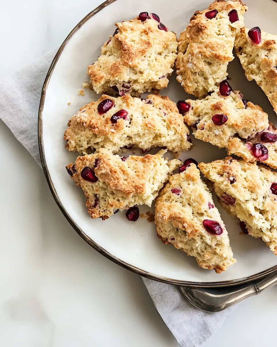Healthy Quick and easy pomegranate scones shot
