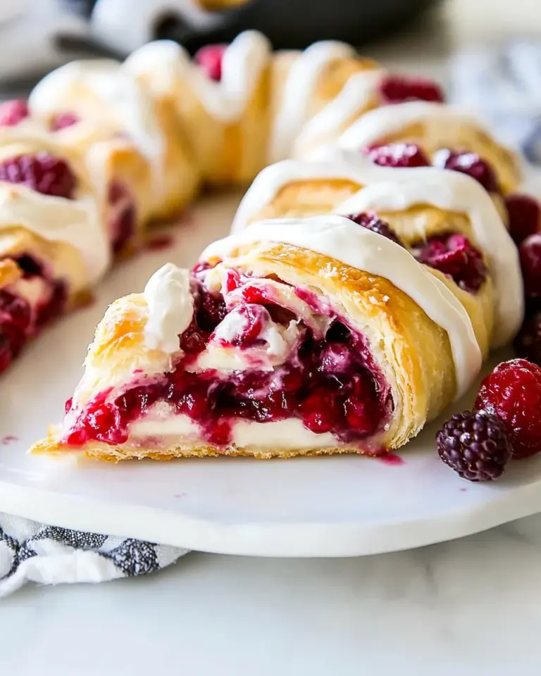 Homemade Raspberry Cream Cheese Crescent Ring photo