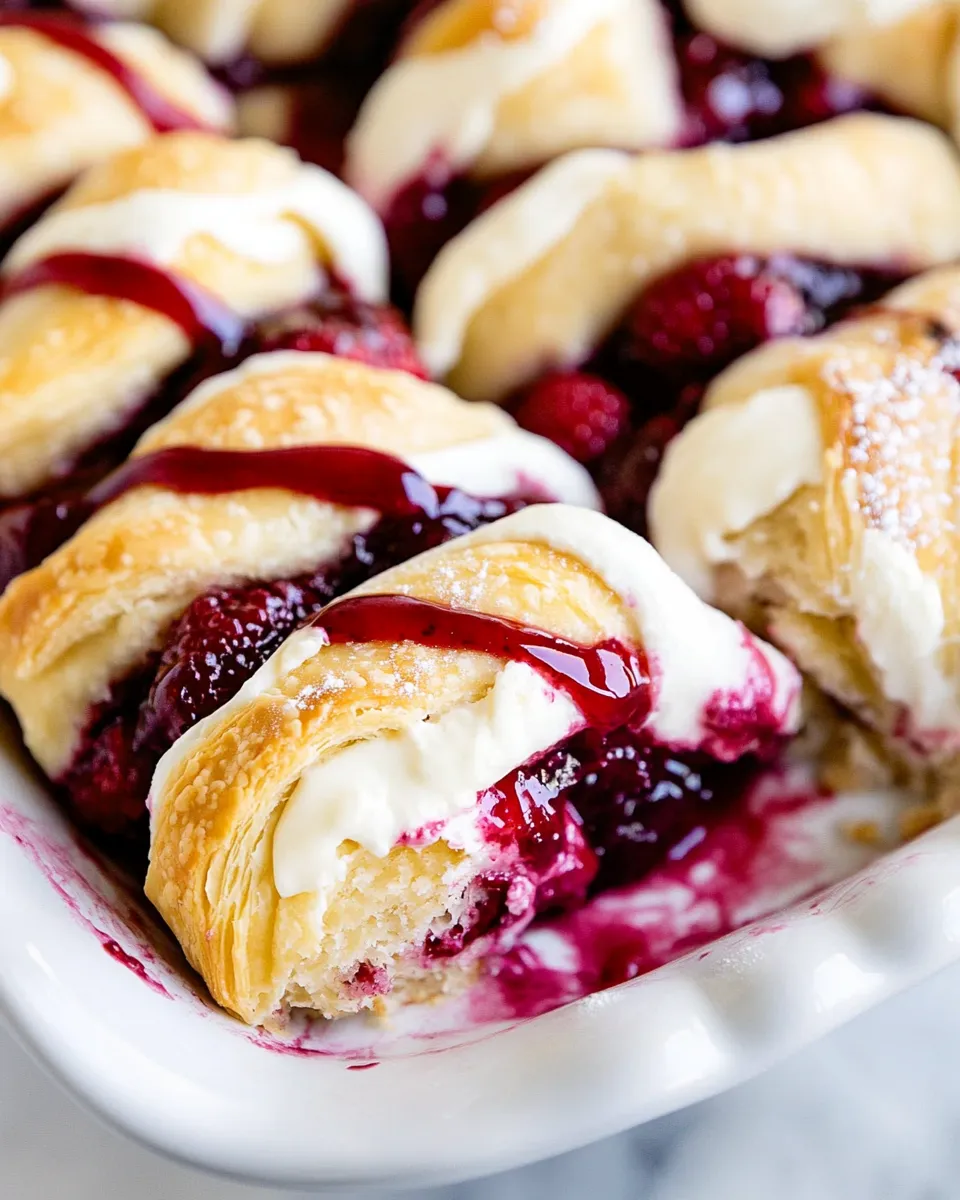 Classic Raspberry Cream Cheese Crescent Ring image