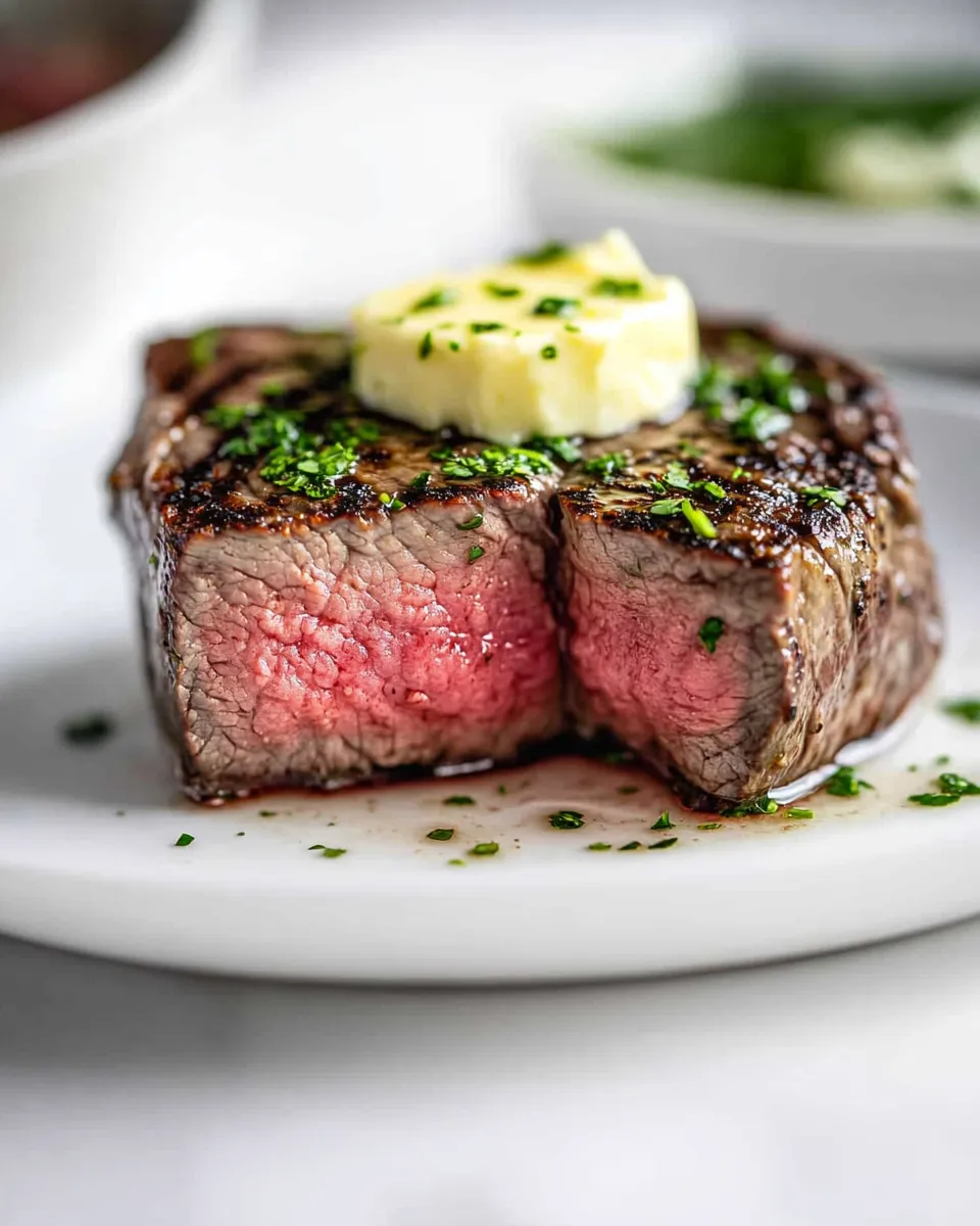 Healthy Restaurant Steak Recipe with Cilantro Steak Butter shot