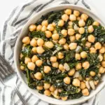 Homemade Roasted Garbanzo Beans with Garlic and Swiss Chard photo