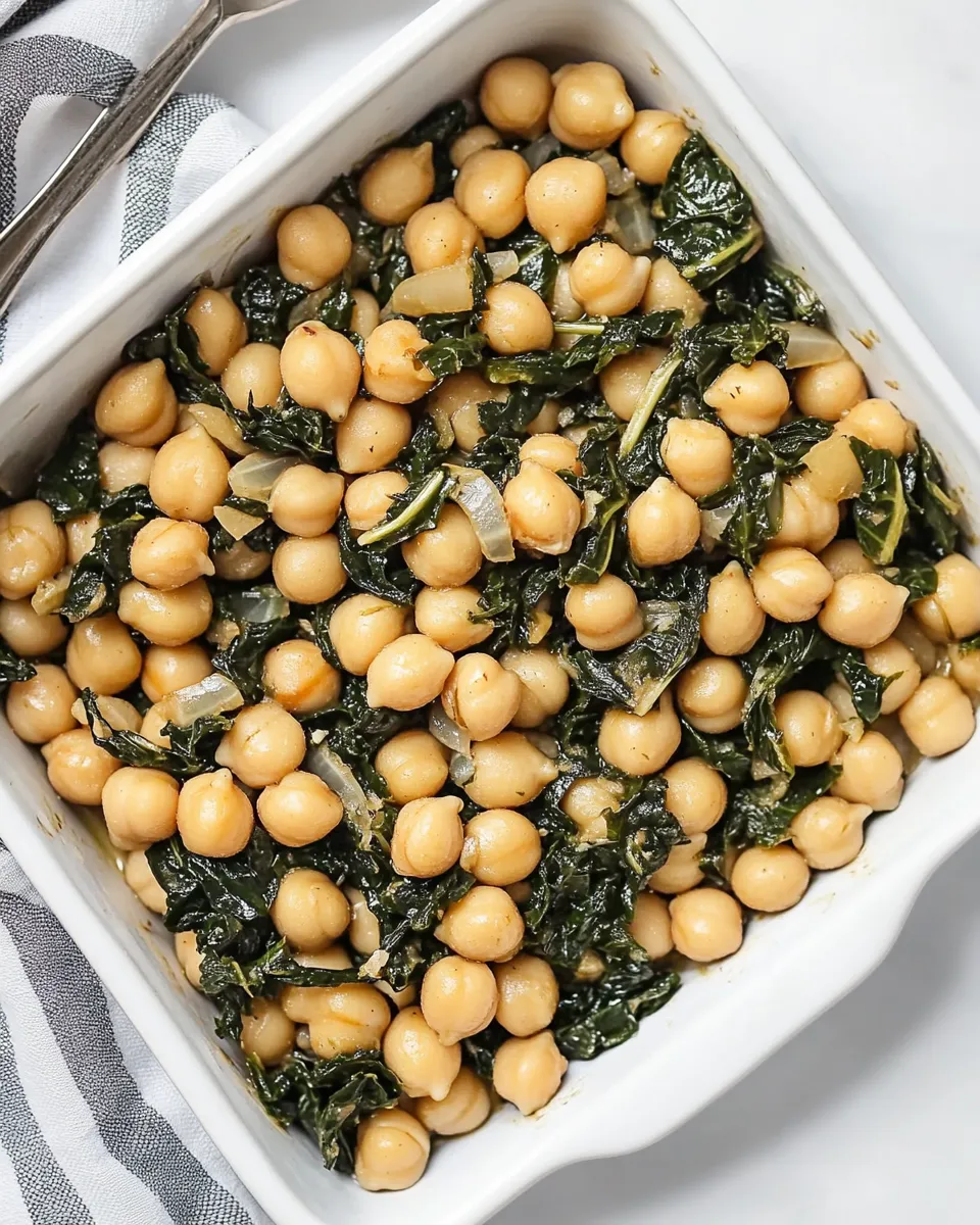 Easy Roasted Garbanzo Beans with Garlic and Swiss Chard picture