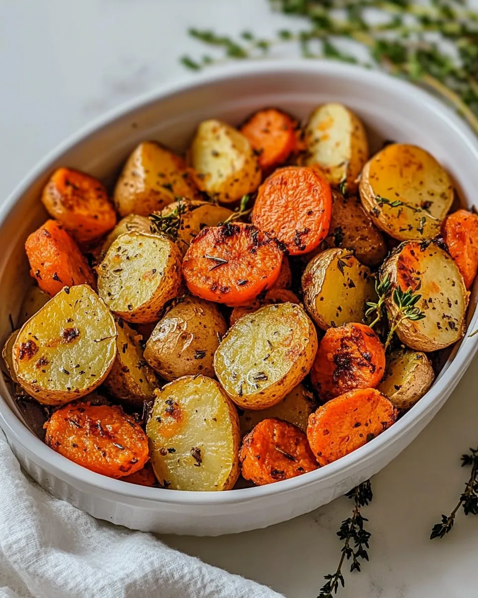 Homemade Roasted Potatoes and Carrots Recipe photo