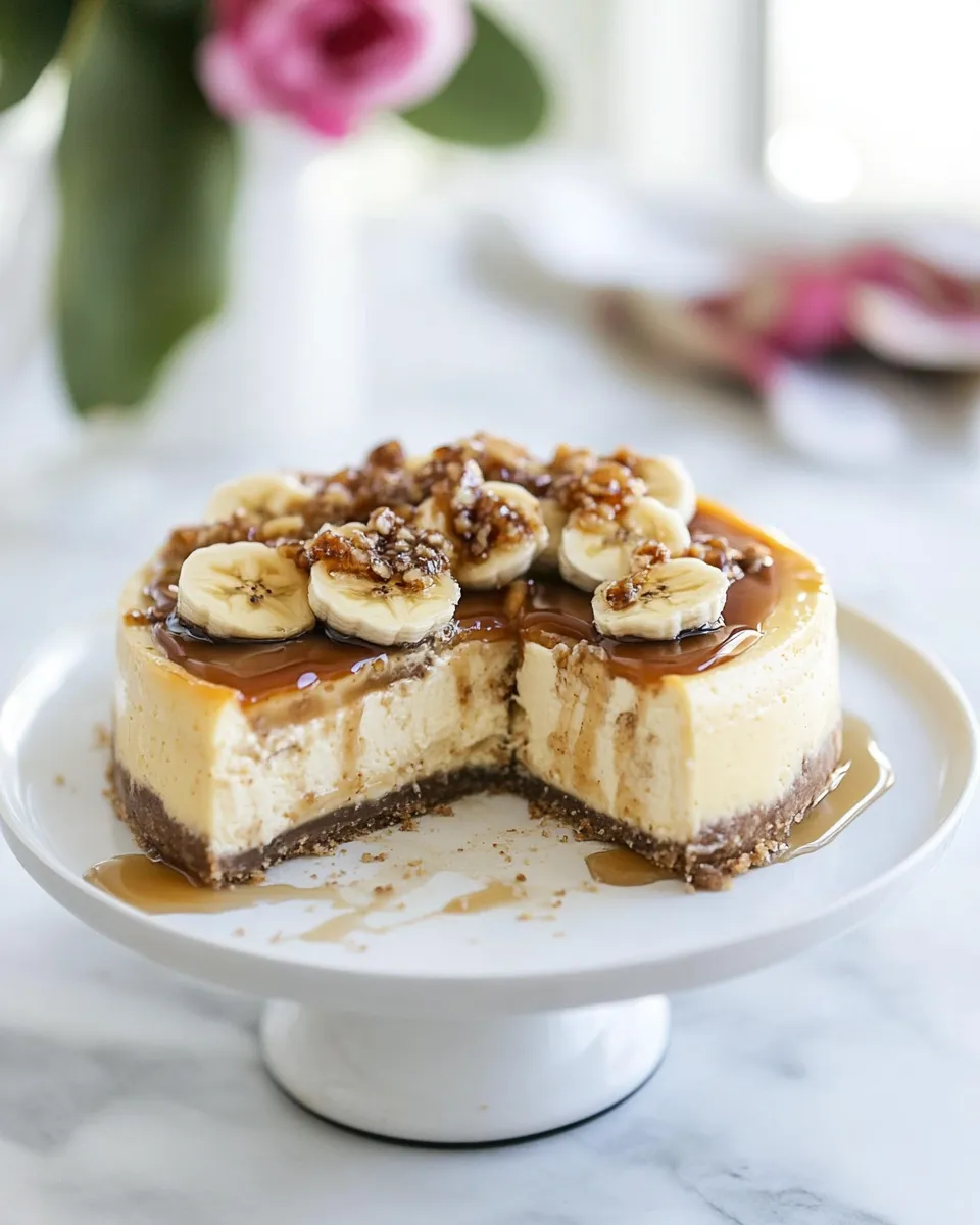 Classic Salted Caramel Banana Cheesecake image