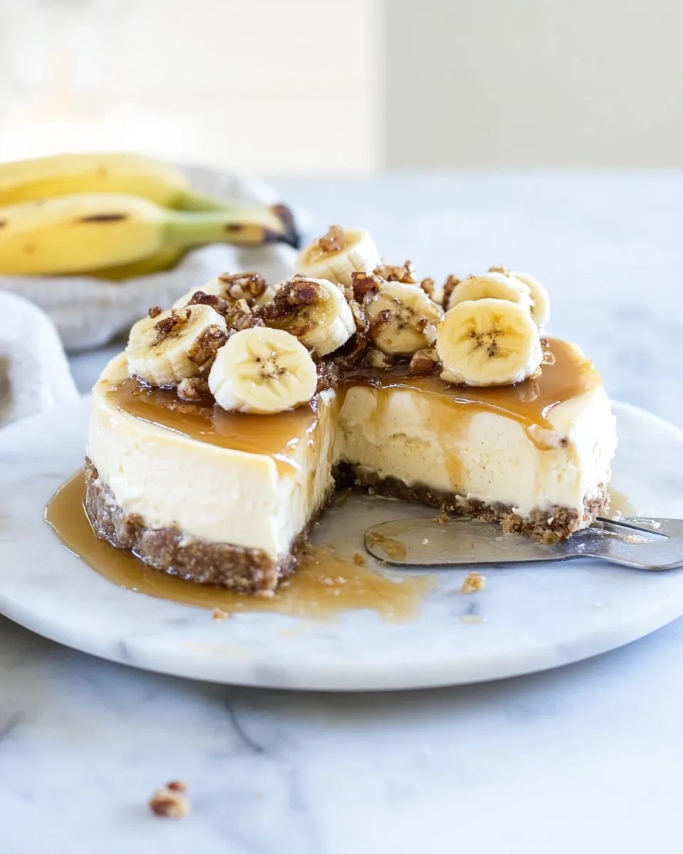 Easy Salted Caramel Banana Cheesecake picture