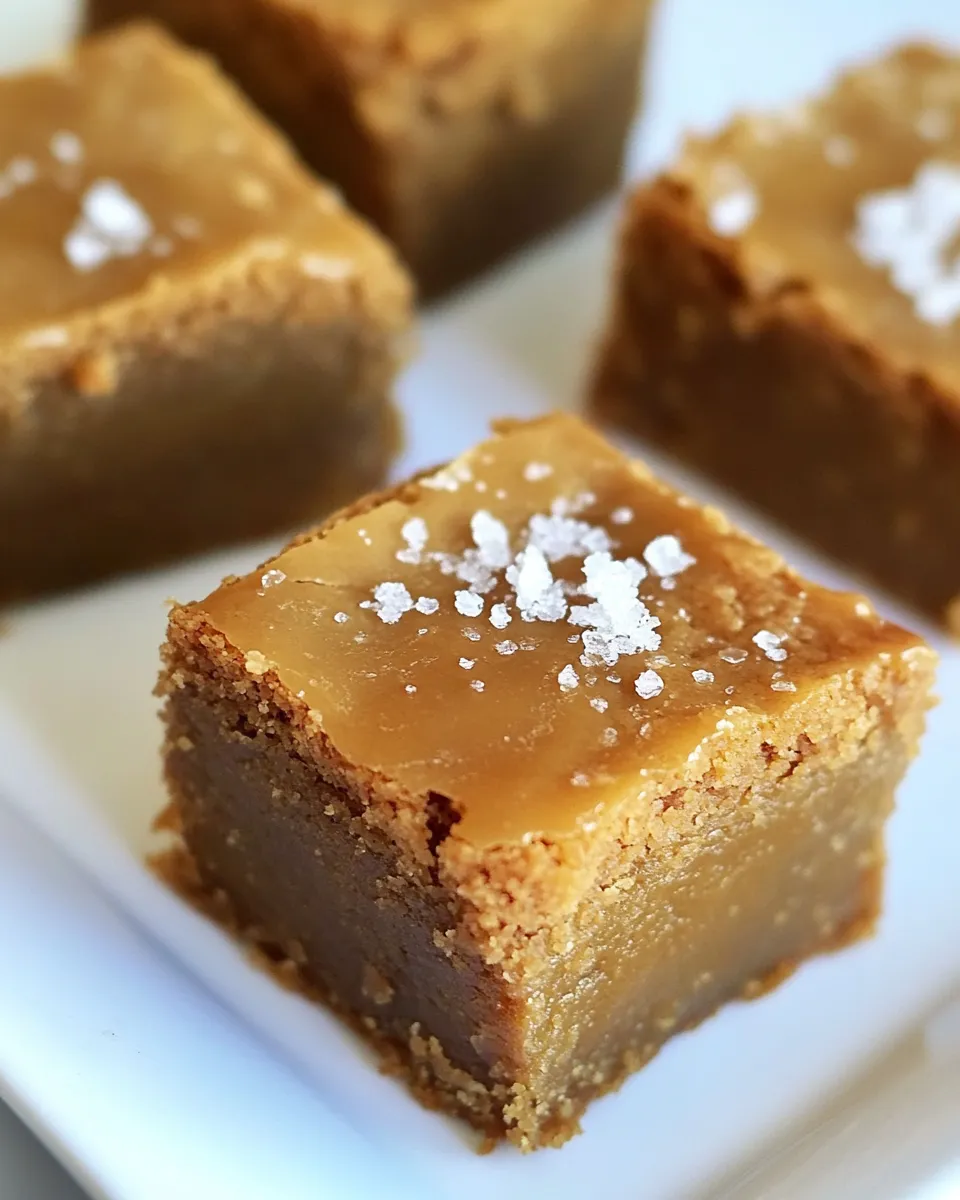 Homemade Salted Caramel Blondies Recipe photo