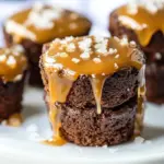 Homemade Salted Caramel Brownie Bites recipe image