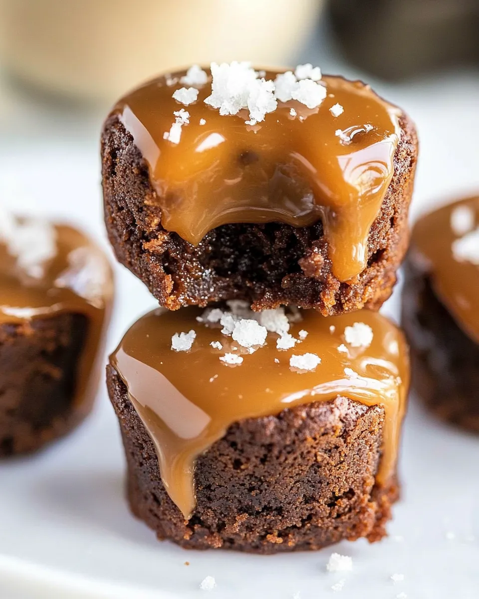 Delicious Salted Caramel Brownie Bites photo