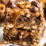 Homemade Salted Caramel Pretzel Blondies photo