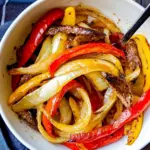 Homemade Sauted Onions And Peppers For Fajitas, Pizza, Steak Sides image