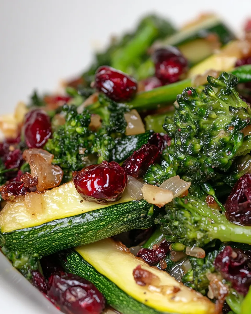 Easy Sauteed Broccolini, Zucchini, & Cranberries picture