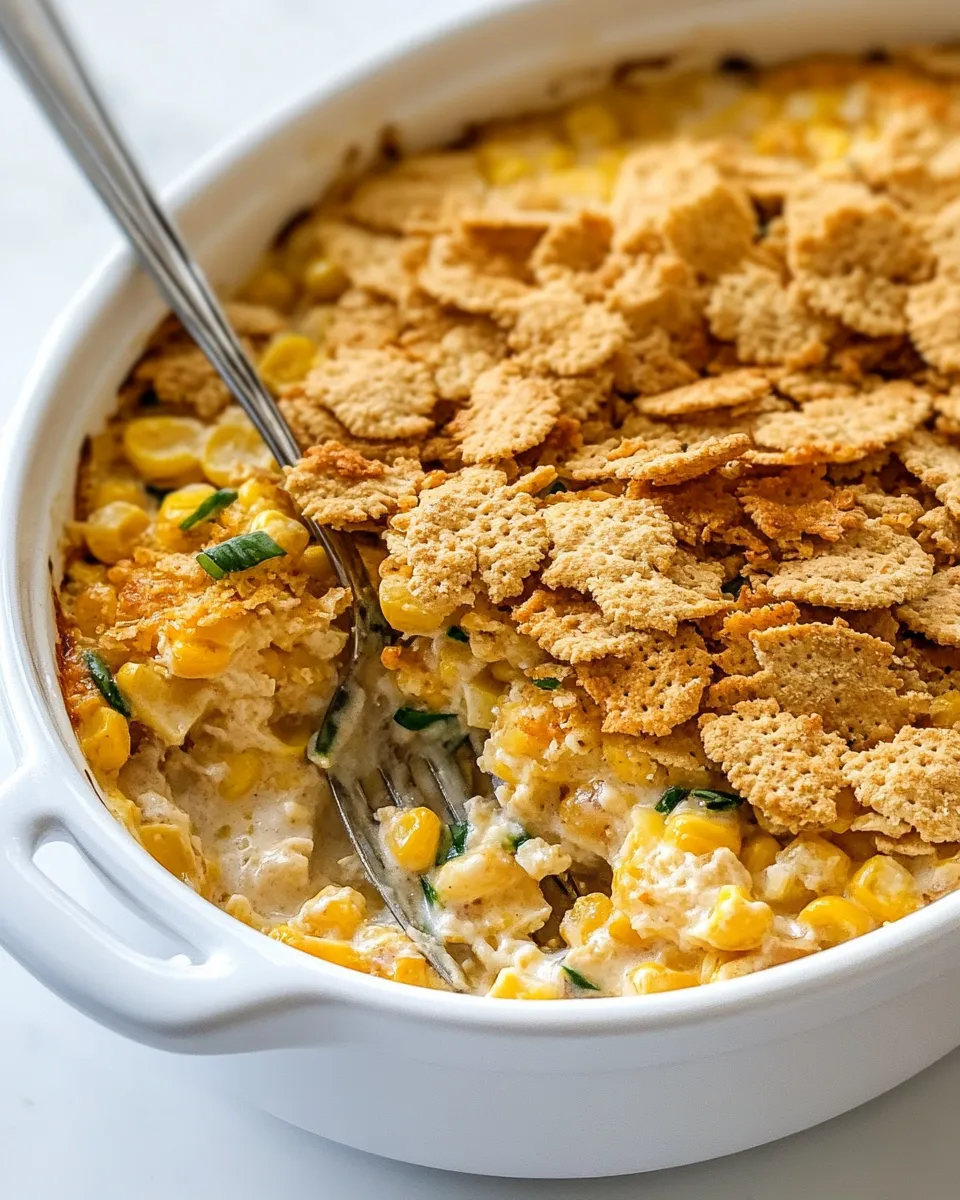 Homemade Scalloped Corn with Ritz Cracker Crunchies. photo