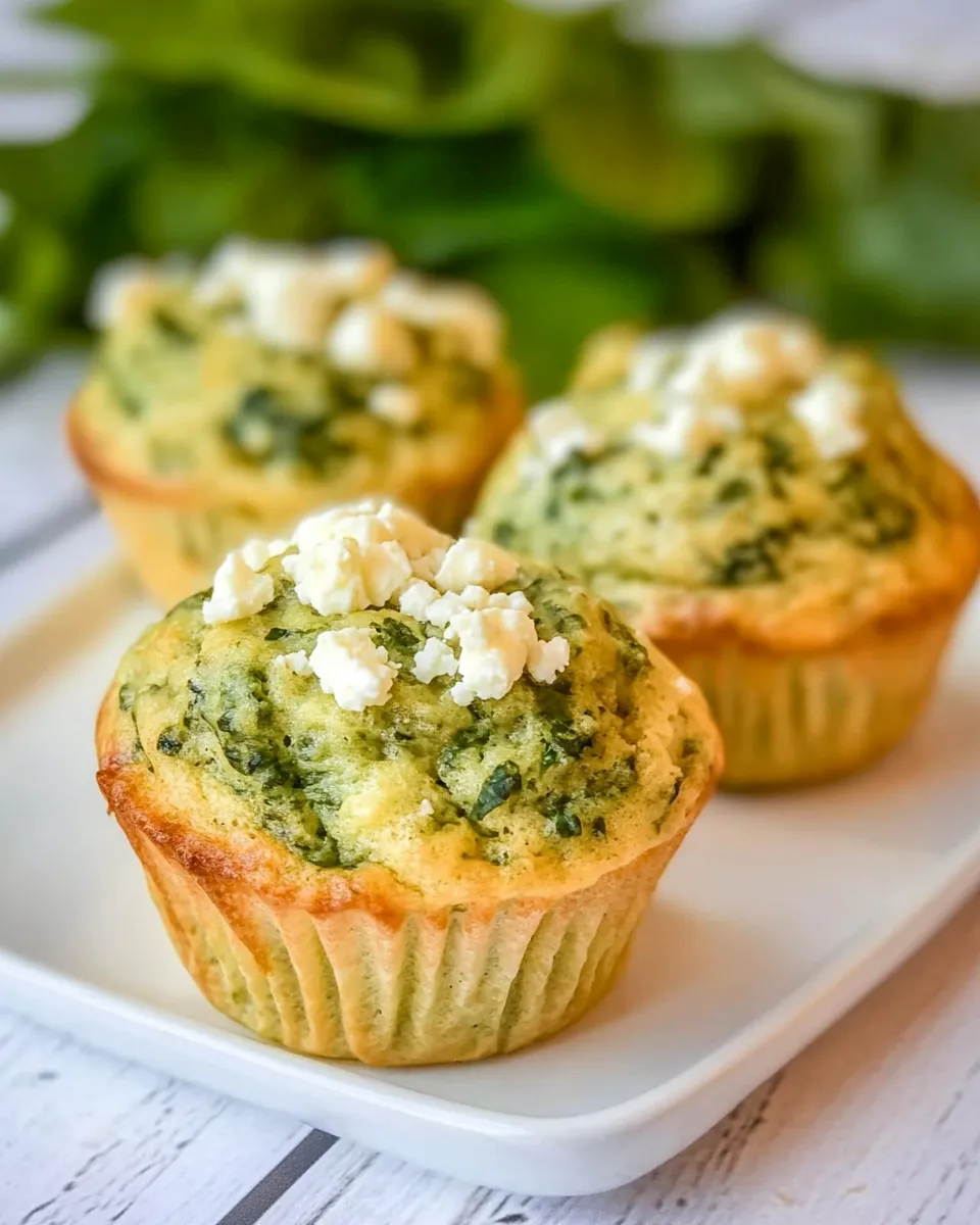 Classic Scrumptious and Savory Low-Calorie Spinach and Feta Muffins image