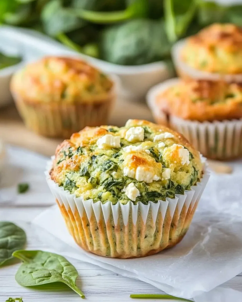 Easy Scrumptious and Savory Low-Calorie Spinach and Feta Muffins recipe photo