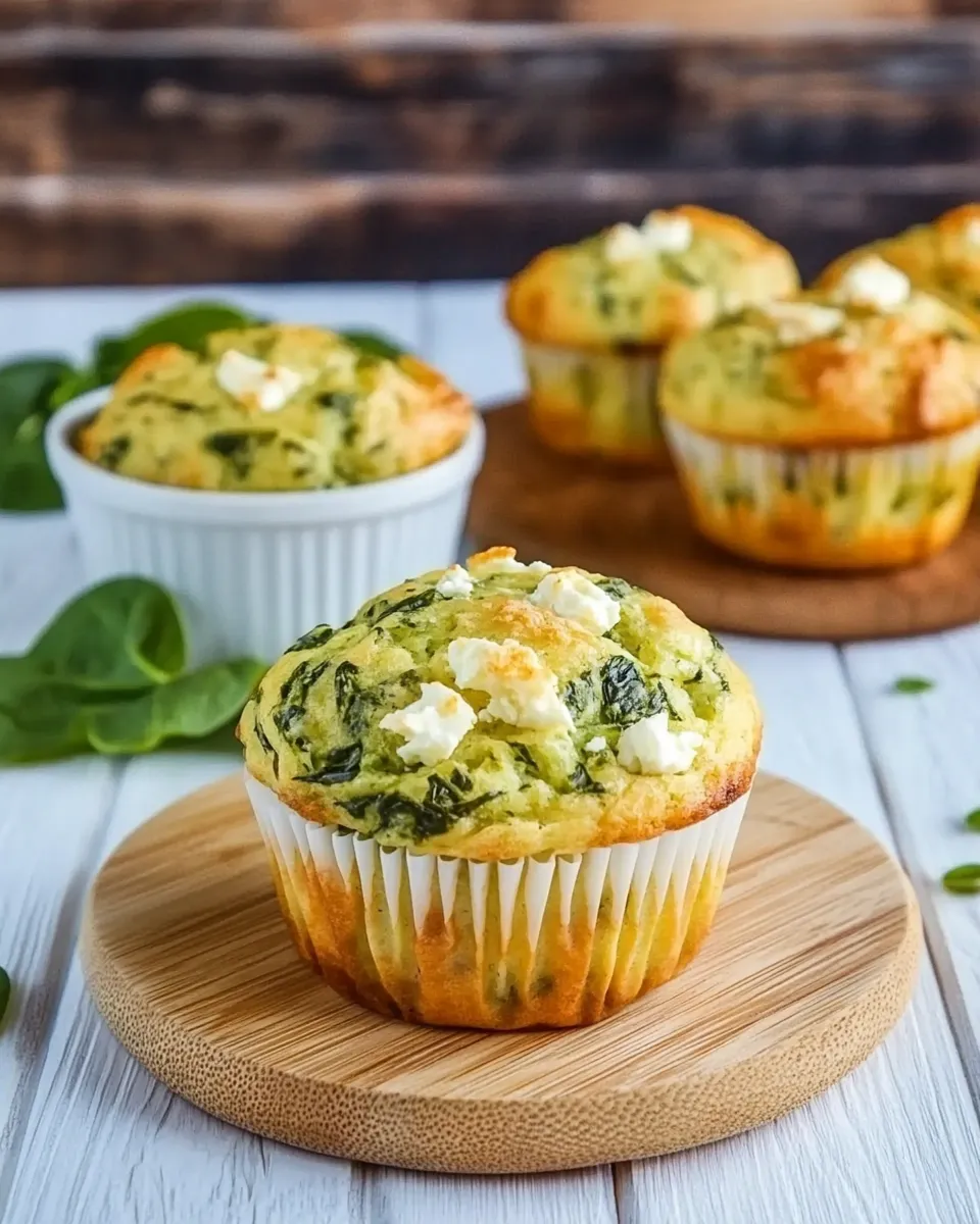 Delicious Scrumptious and Savory Low-Calorie Spinach and Feta Muffins shot