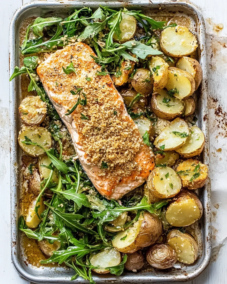 Classic Sheet Pan Dijon Salmon and Panko Potatoes. image