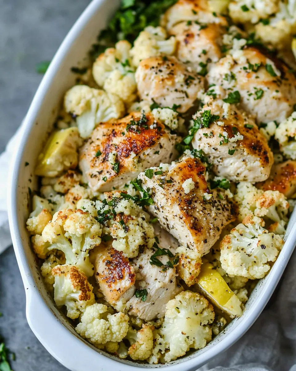 Classic Sheet Pan Greek Chicken and Cauliflower image