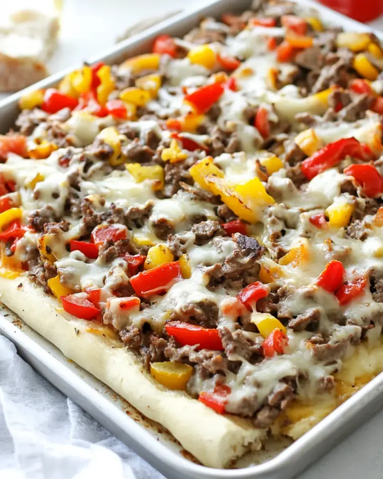 Homemade Sheet Pan Philly Cheesesteak recipe image