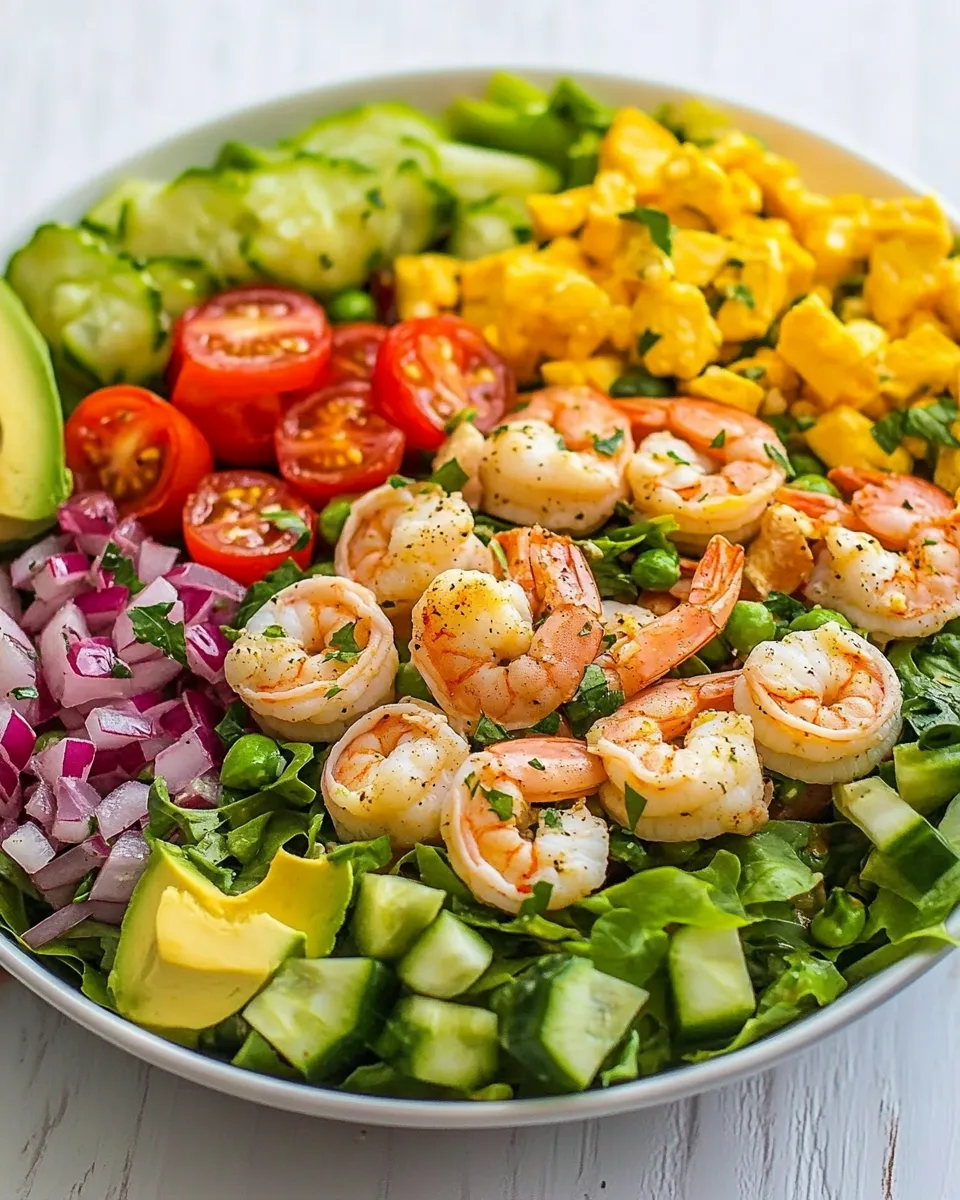 Delicious Shrimp Cobb Salad shot