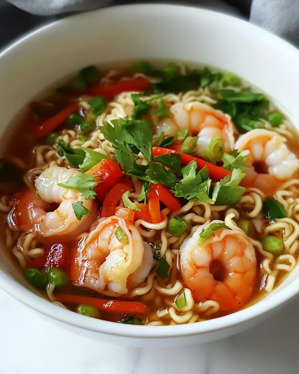 Delicious Shrimp Ramen shot