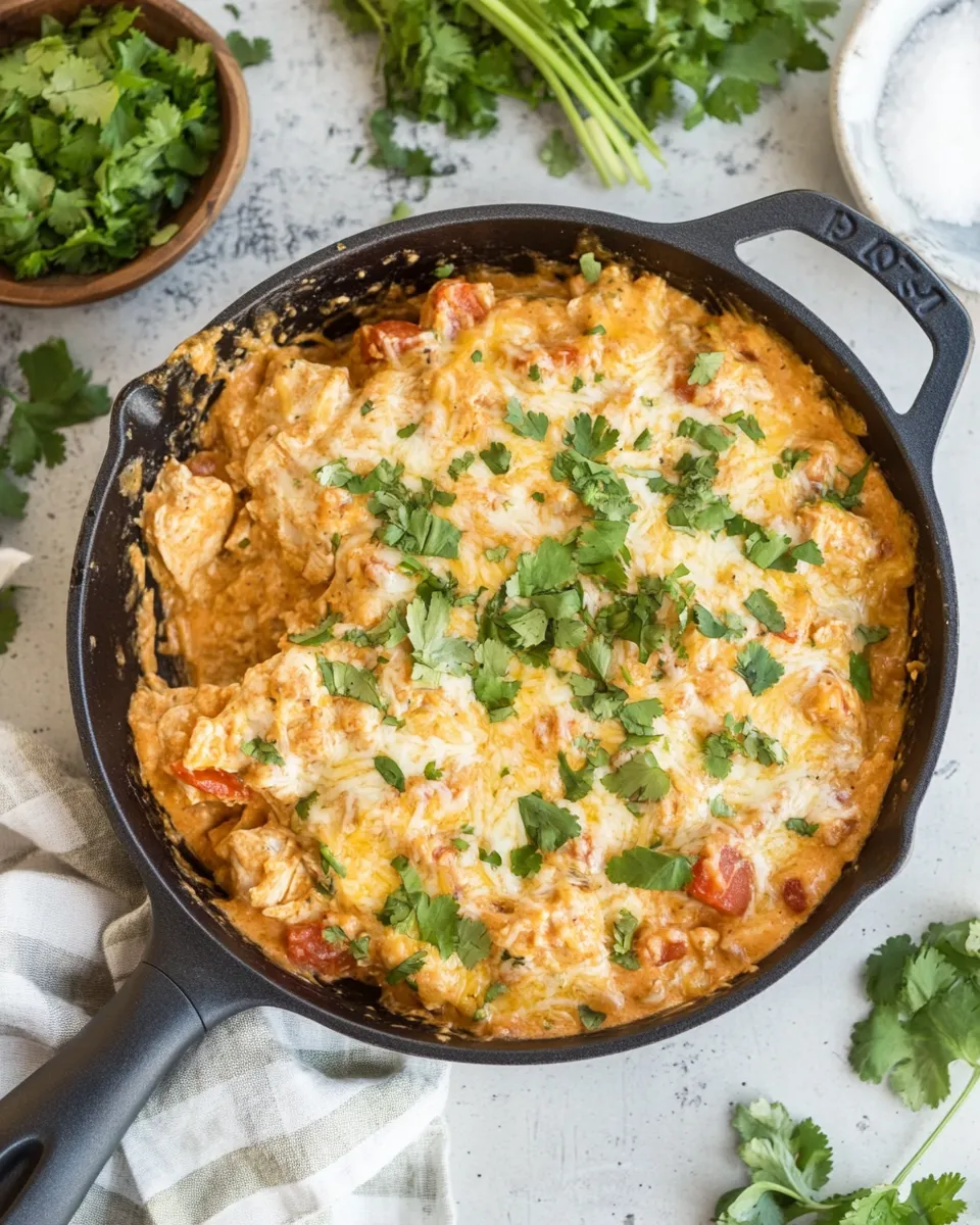 Delicious Skillet Chicken con Queso Recipe shot