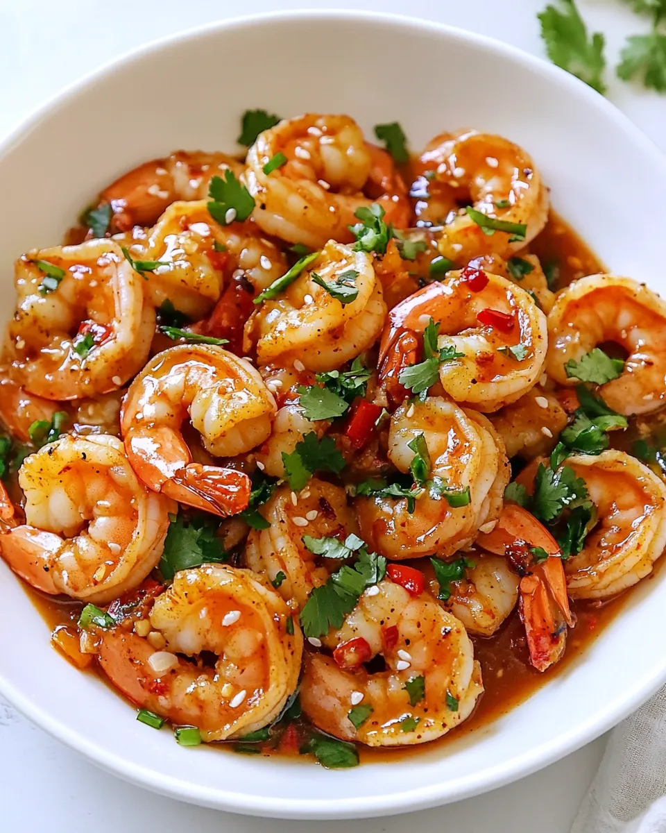 Simple Skillet Chili Garlic and Lime Shrimp dish photo