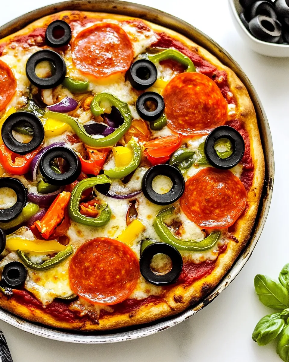 Delicious Skillet Pizza shot