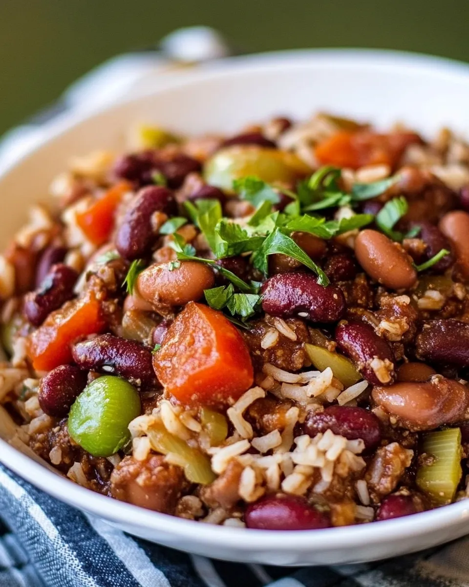 Delicious Skillet Red Beans and Rice shot