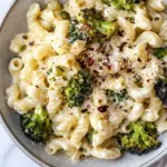 Sweet Skillet Ricotta Pasta with Roasted Broccoli. shot