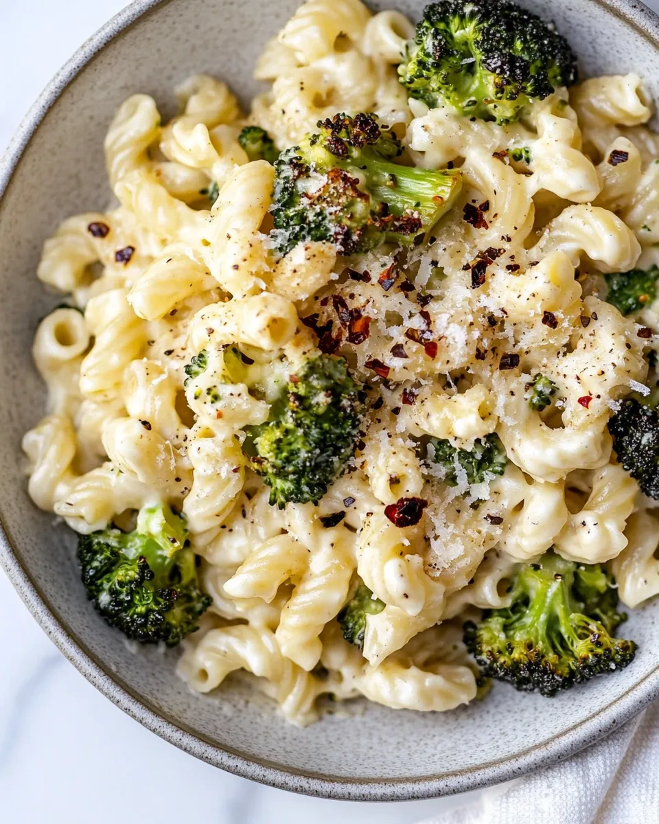 Sweet Skillet Ricotta Pasta with Roasted Broccoli. shot