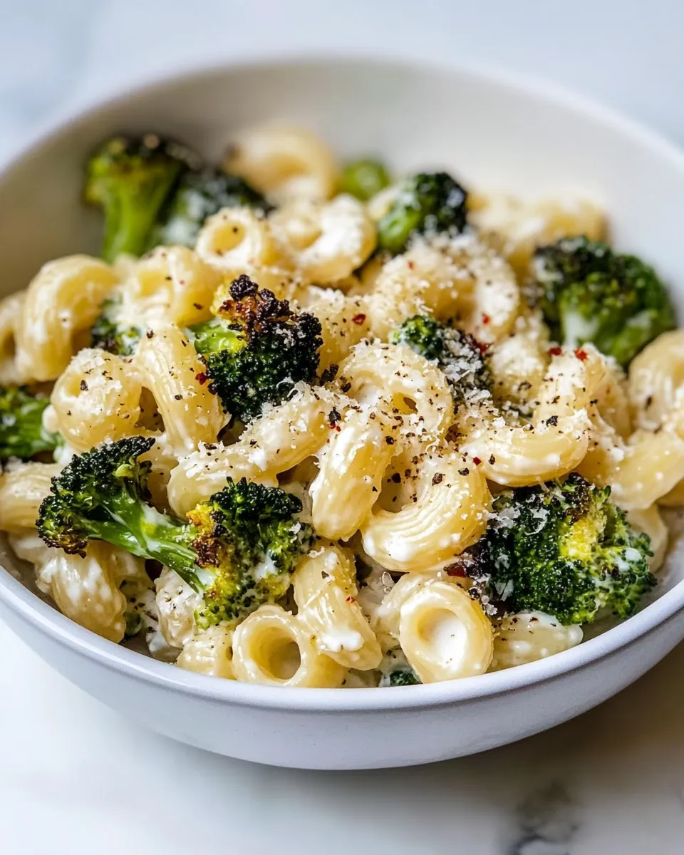 Sweet Skillet Ricotta Pasta with Roasted Broccoli. image