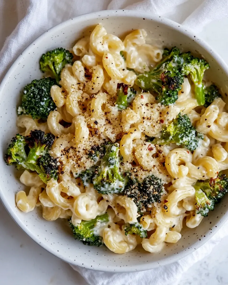 Easy Skillet Ricotta Pasta with Roasted Broccoli. recipe photo