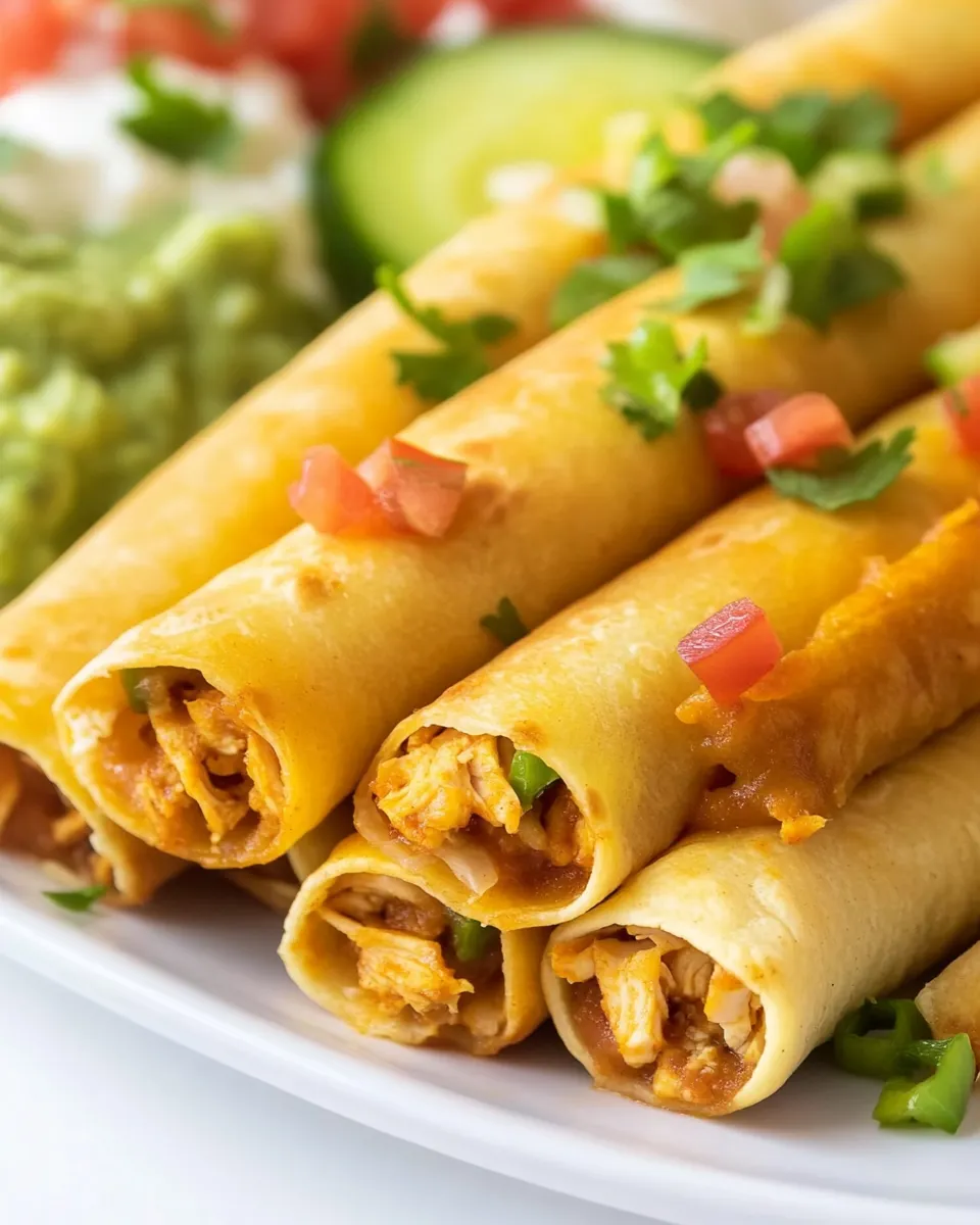 Easy Skinny Chicken Taquitos shot