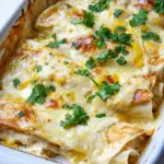 Homemade Skinny White Chicken Enchiladas photo