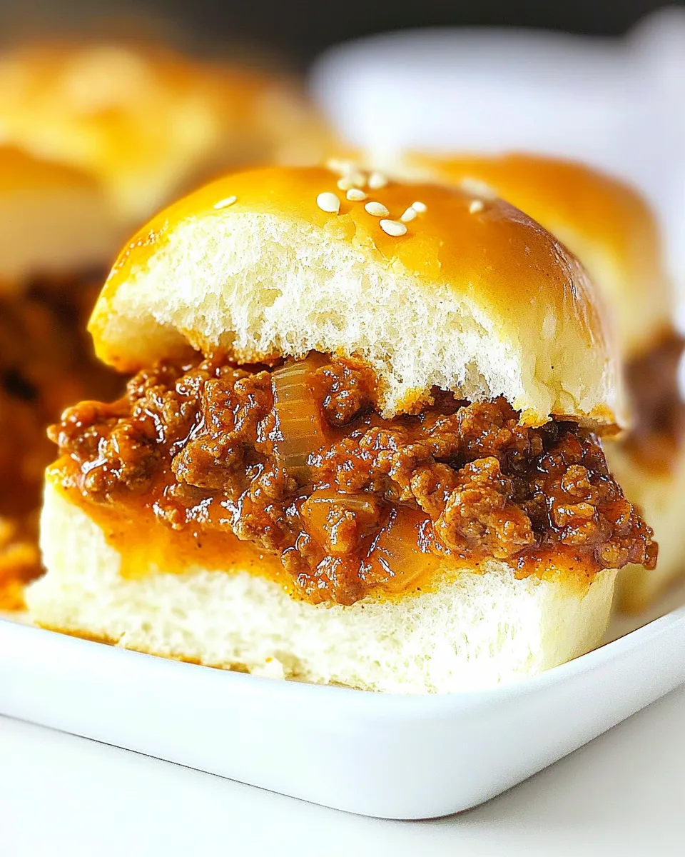 Delicious Sloppy Joe Sliders shot