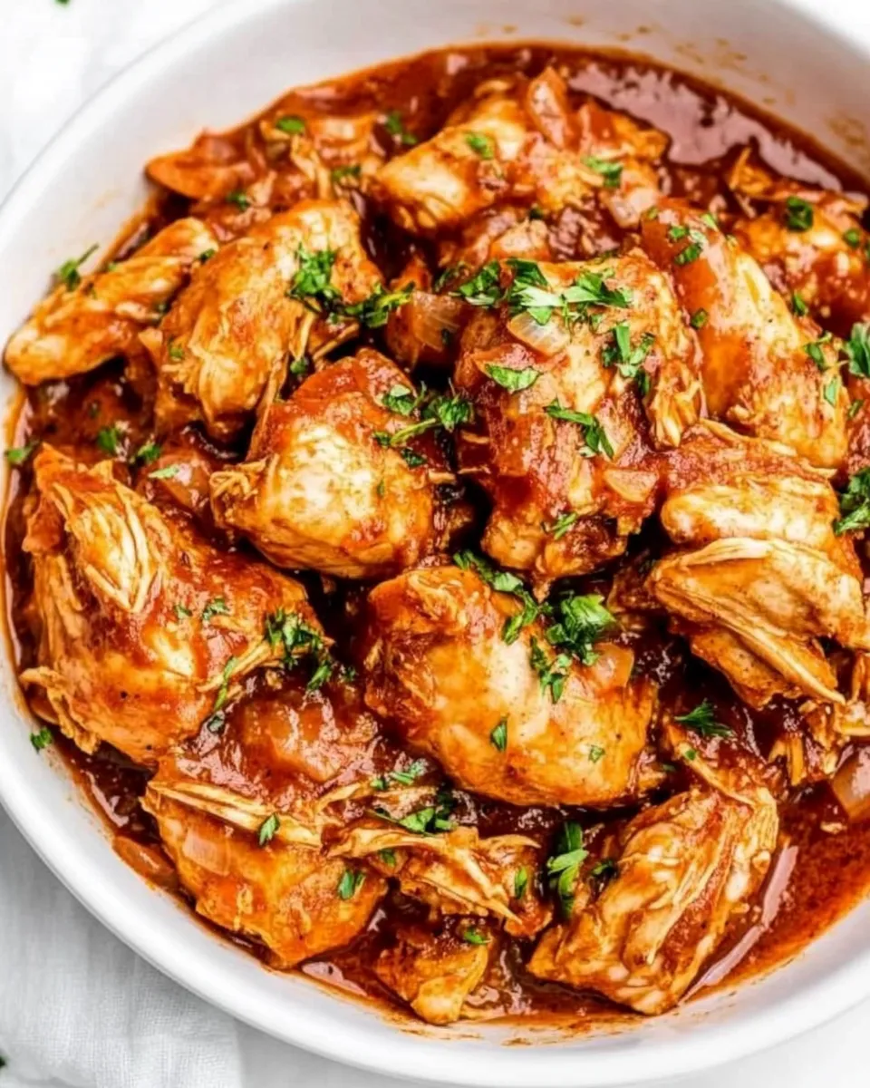 Homemade Slow Cooker Hawaiian Barbecue Chicken photo