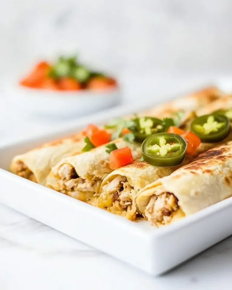 Homemade Slow Cooker Jalapeno Chicken Flautas image