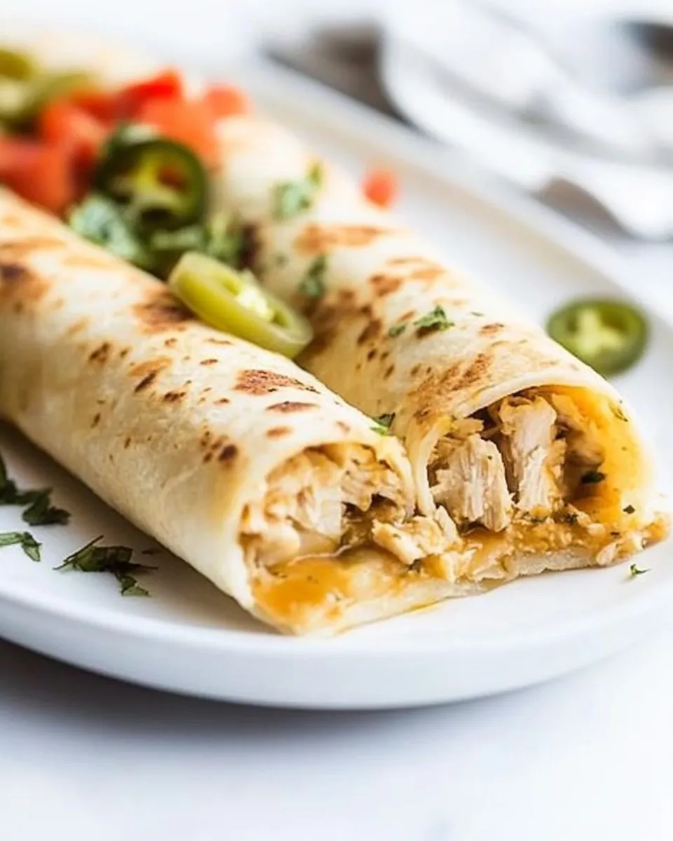 Easy Slow Cooker Jalapeno Chicken Flautas recipe image