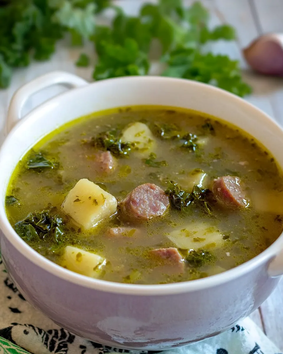 Homemade Slow Cooker Kale and Sausage Soup photo