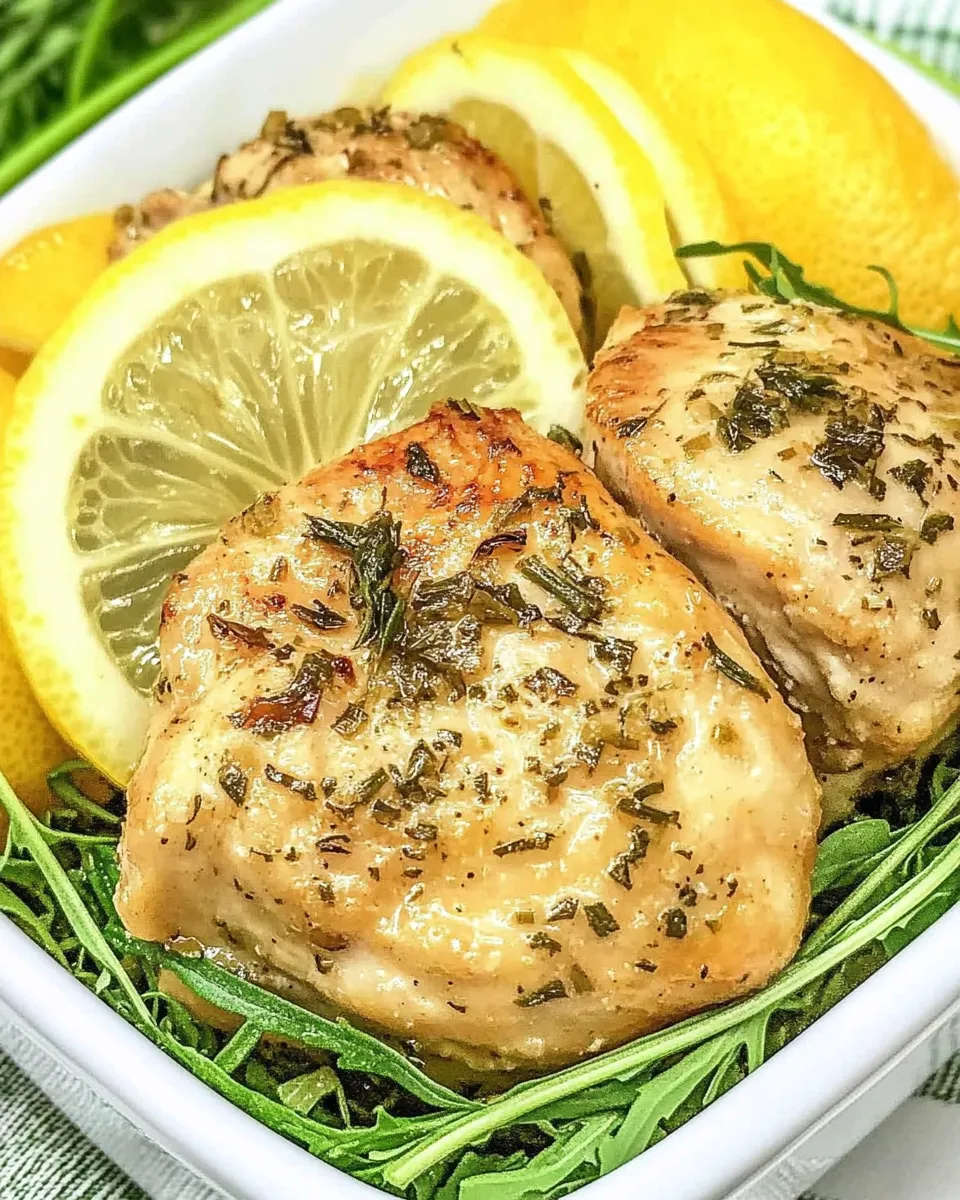 Homemade Slow Cooker Lemon Chicken dish photo