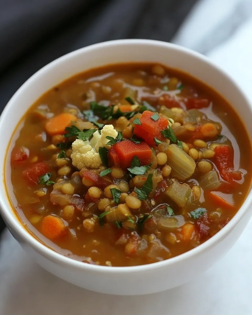 Easy Slow Cooker Lentil Cauliflower Stew picture