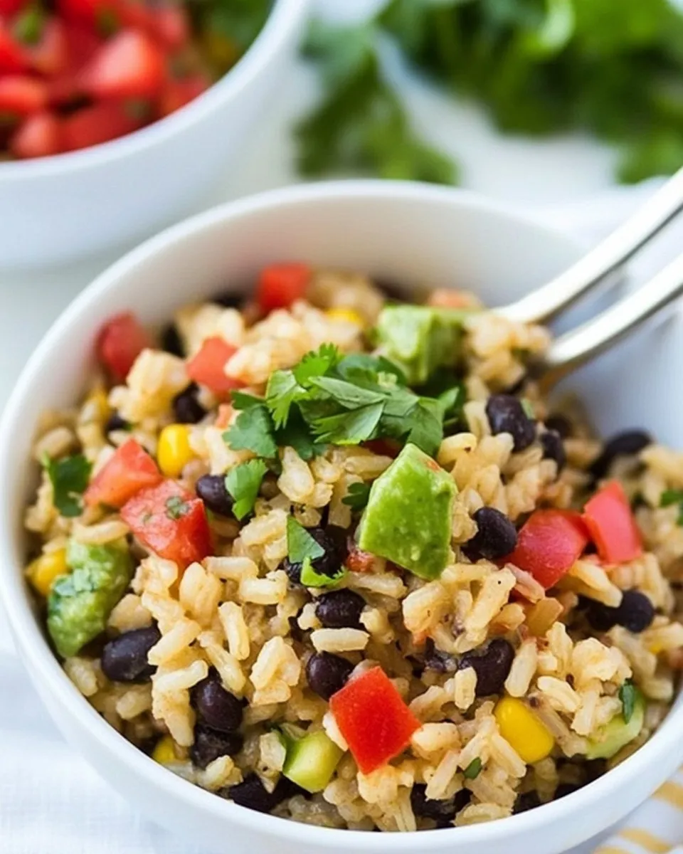 Easy Slow Cooker Mexican Rice Bowls picture